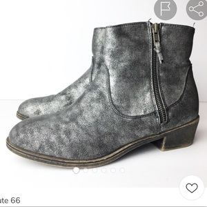 Silver western inspired booties